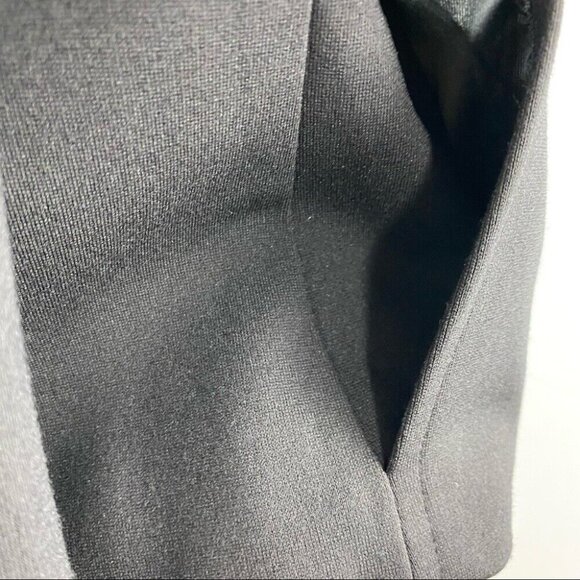 Joan Vass Women's Black Minimalist Open Front Designer Career Blazer Size 1X/C44 - Picture 9 of 9